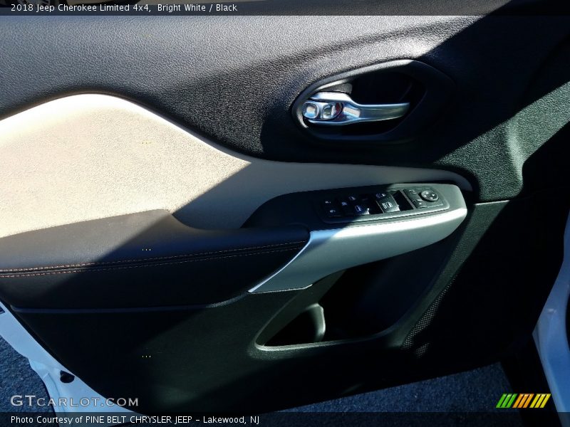 Bright White / Black 2018 Jeep Cherokee Limited 4x4