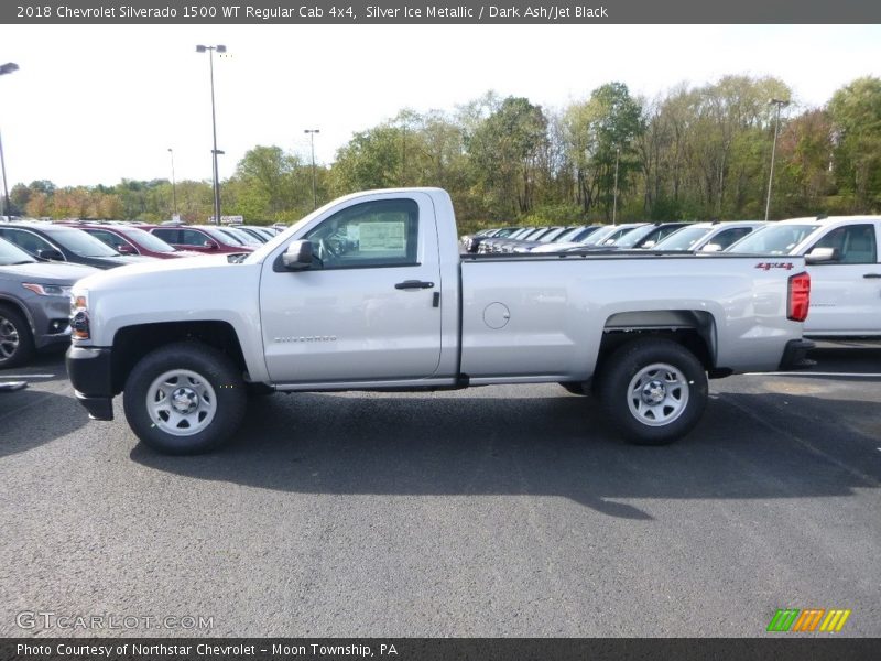 Silver Ice Metallic / Dark Ash/Jet Black 2018 Chevrolet Silverado 1500 WT Regular Cab 4x4