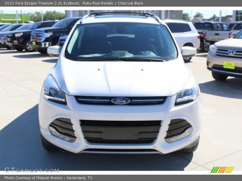 Ruby Red Metallic / Charcoal Black 2013 Ford Escape Titanium 2.0L EcoBoost