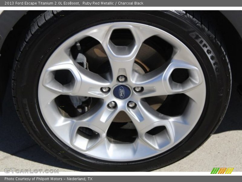 Ruby Red Metallic / Charcoal Black 2013 Ford Escape Titanium 2.0L EcoBoost