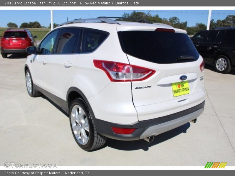 Ruby Red Metallic / Charcoal Black 2013 Ford Escape Titanium 2.0L EcoBoost