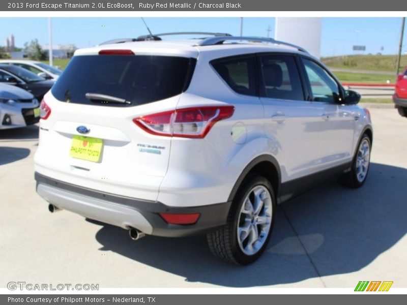 Ruby Red Metallic / Charcoal Black 2013 Ford Escape Titanium 2.0L EcoBoost