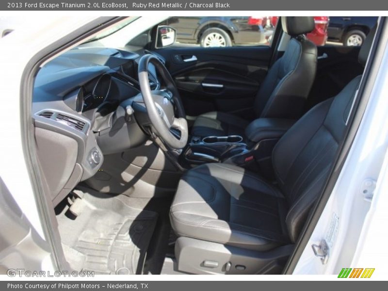 Ruby Red Metallic / Charcoal Black 2013 Ford Escape Titanium 2.0L EcoBoost