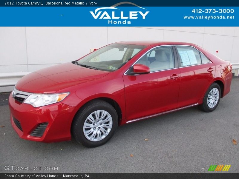 Barcelona Red Metallic / Ivory 2012 Toyota Camry L