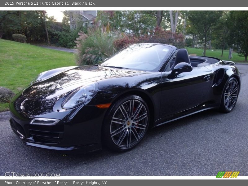 Black / Black 2015 Porsche 911 Turbo Cabriolet
