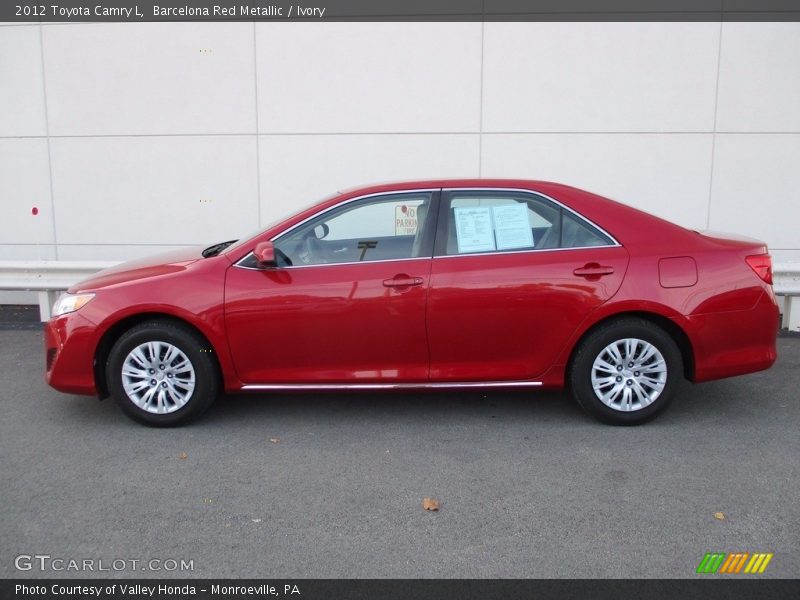 Barcelona Red Metallic / Ivory 2012 Toyota Camry L