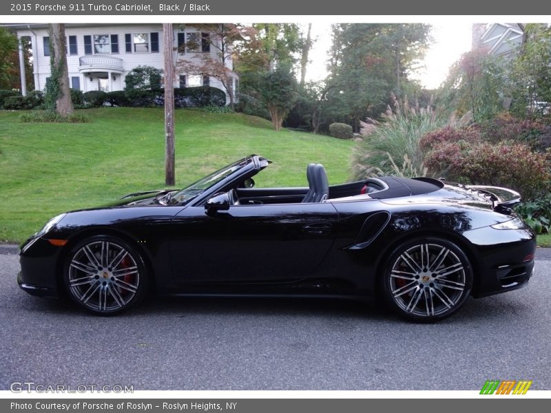Black / Black 2015 Porsche 911 Turbo Cabriolet