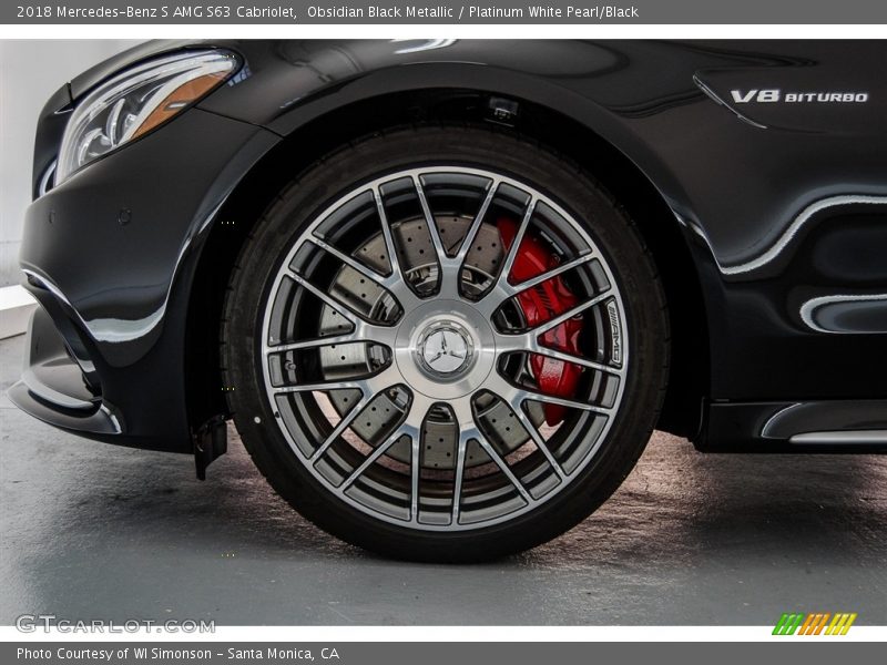 Obsidian Black Metallic / Platinum White Pearl/Black 2018 Mercedes-Benz S AMG S63 Cabriolet