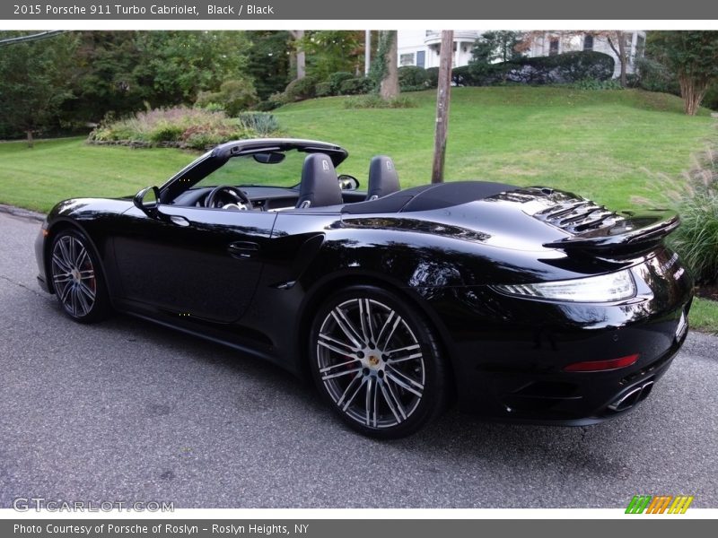 Black / Black 2015 Porsche 911 Turbo Cabriolet