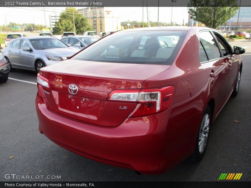 Barcelona Red Metallic / Ivory 2012 Toyota Camry L