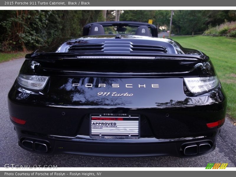 Black / Black 2015 Porsche 911 Turbo Cabriolet