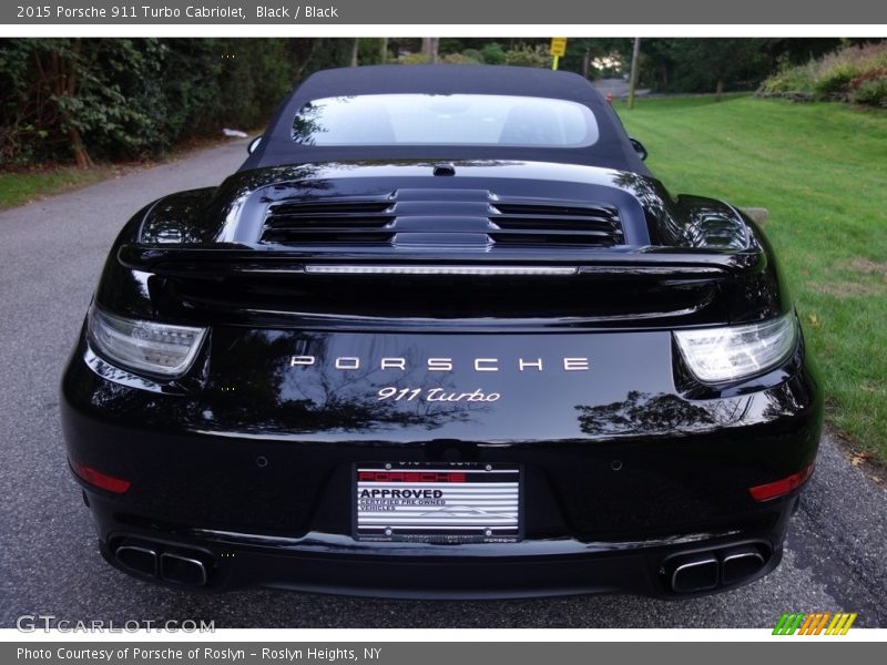 Black / Black 2015 Porsche 911 Turbo Cabriolet