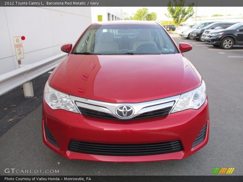 Barcelona Red Metallic / Ivory 2012 Toyota Camry L
