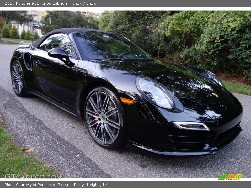 Black / Black 2015 Porsche 911 Turbo Cabriolet