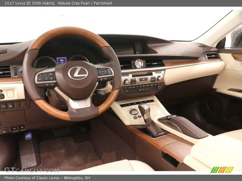Nebula Gray Pearl / Parchment 2017 Lexus ES 300h Hybrid