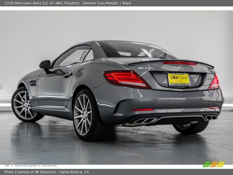 Selenite Grey Metallic / Black 2018 Mercedes-Benz SLC 43 AMG Roadster