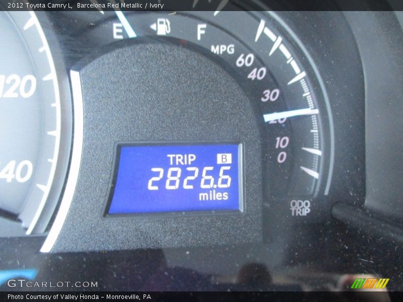 Barcelona Red Metallic / Ivory 2012 Toyota Camry L