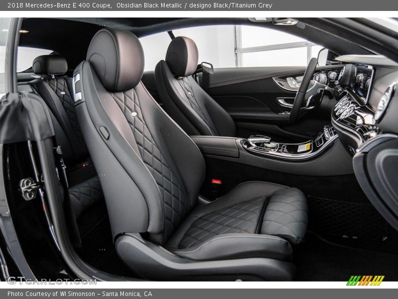  2018 E 400 Coupe designo Black/Titanium Grey Interior