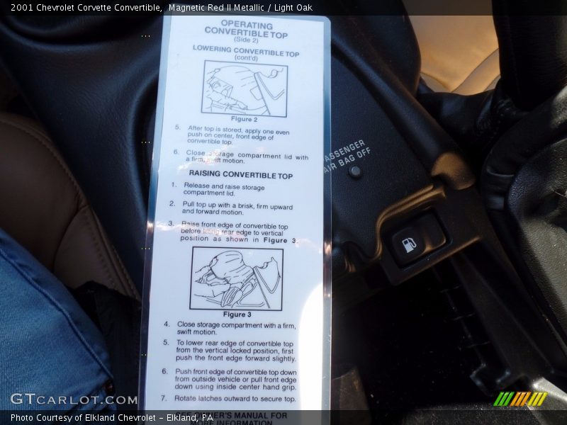 Magnetic Red II Metallic / Light Oak 2001 Chevrolet Corvette Convertible