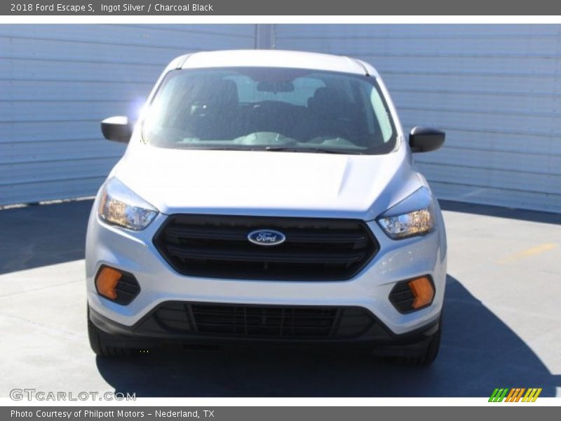 Ingot Silver / Charcoal Black 2018 Ford Escape S
