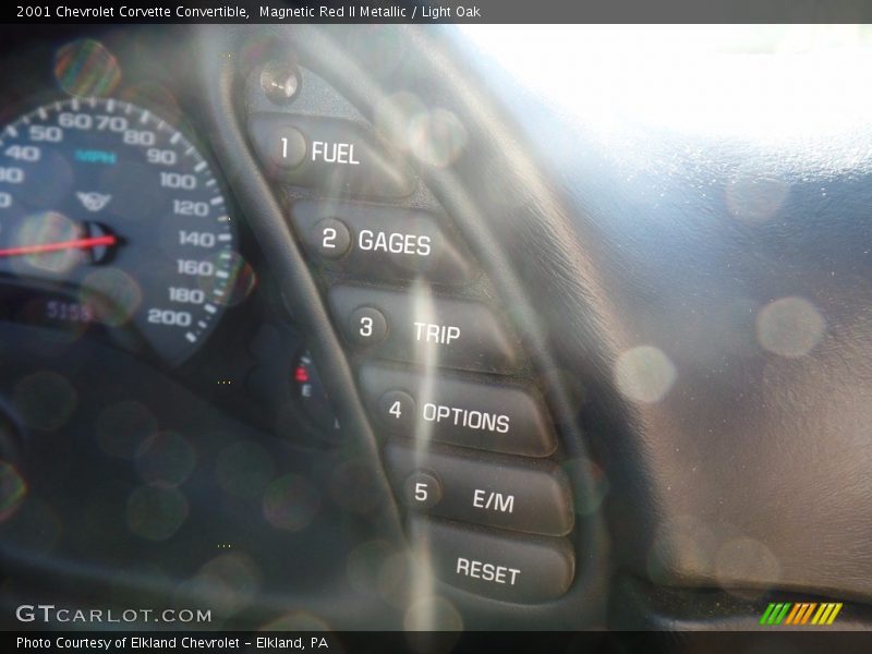Magnetic Red II Metallic / Light Oak 2001 Chevrolet Corvette Convertible