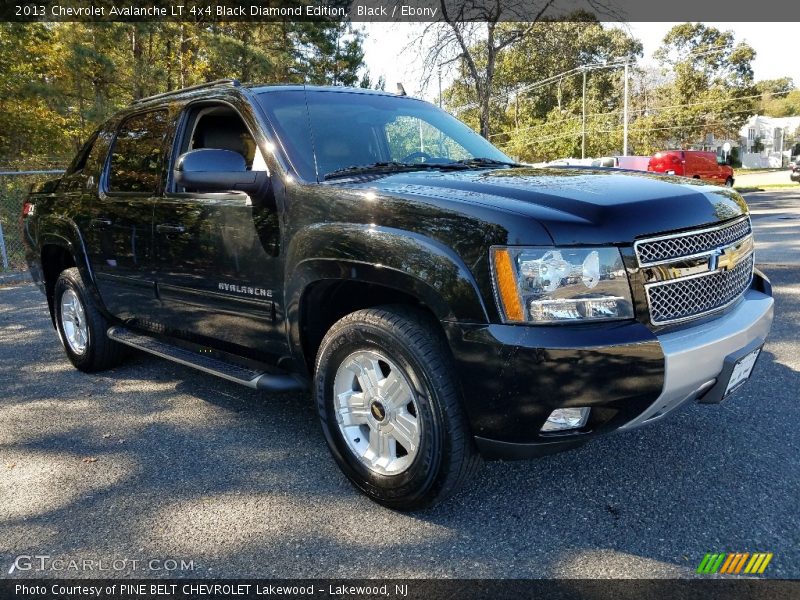 Black / Ebony 2013 Chevrolet Avalanche LT 4x4 Black Diamond Edition