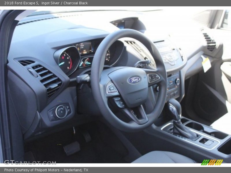 Ingot Silver / Charcoal Black 2018 Ford Escape S