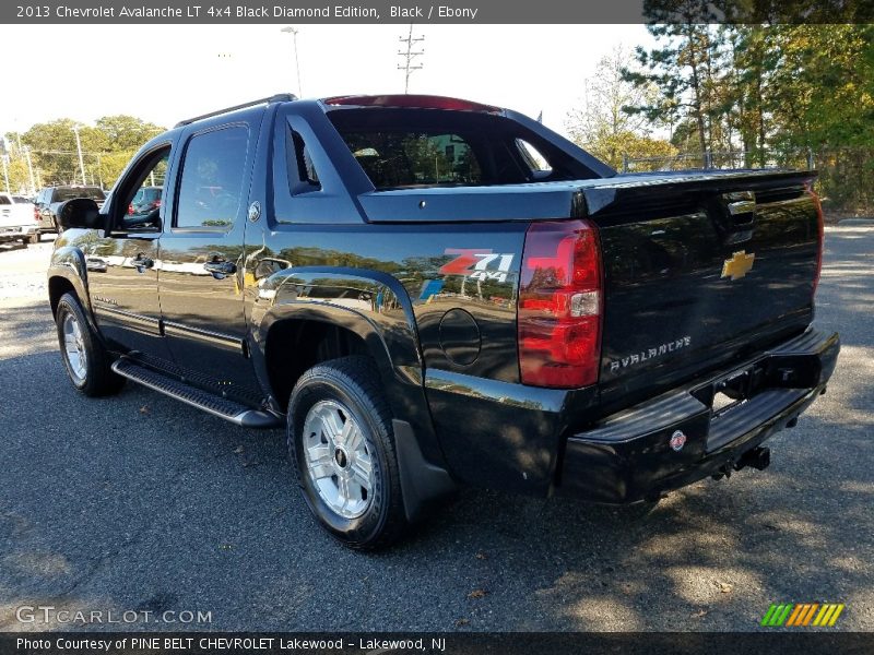 Black / Ebony 2013 Chevrolet Avalanche LT 4x4 Black Diamond Edition