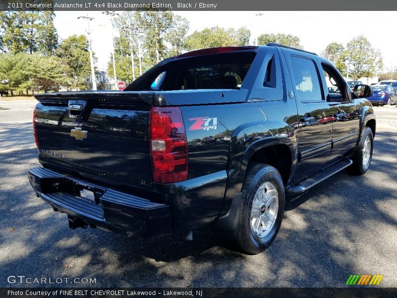 Black / Ebony 2013 Chevrolet Avalanche LT 4x4 Black Diamond Edition