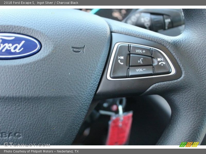 Ingot Silver / Charcoal Black 2018 Ford Escape S