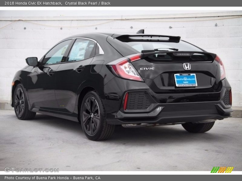 Crystal Black Pearl / Black 2018 Honda Civic EX Hatchback