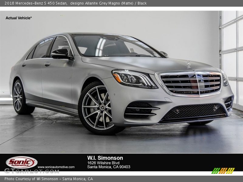 designo Allanite Grey Magno (Matte) / Black 2018 Mercedes-Benz S 450 Sedan
