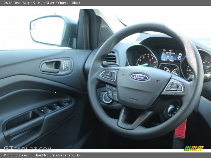 Ingot Silver / Charcoal Black 2018 Ford Escape S