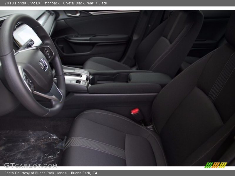 Crystal Black Pearl / Black 2018 Honda Civic EX Hatchback