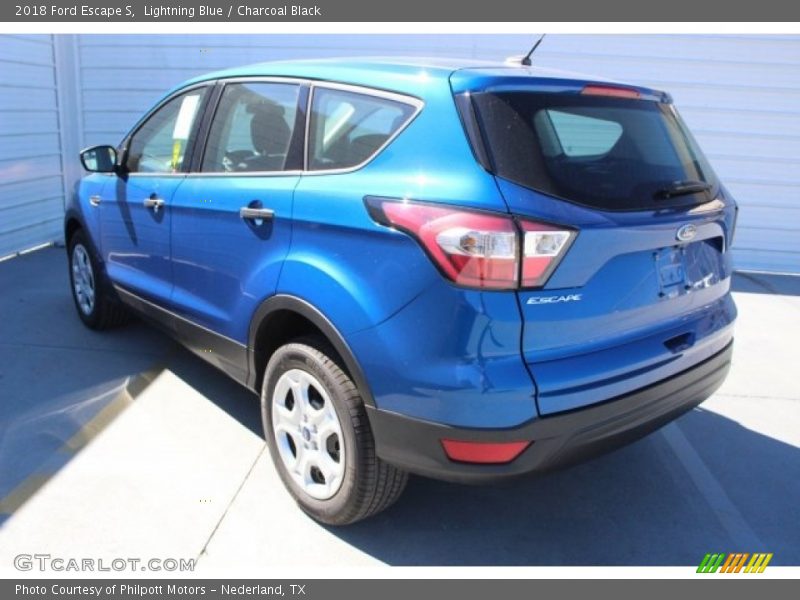 Lightning Blue / Charcoal Black 2018 Ford Escape S