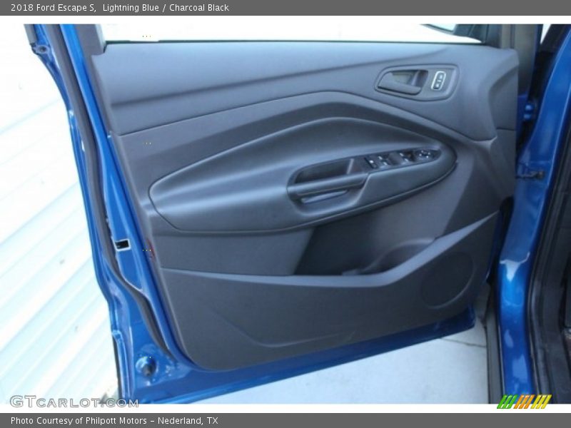 Lightning Blue / Charcoal Black 2018 Ford Escape S