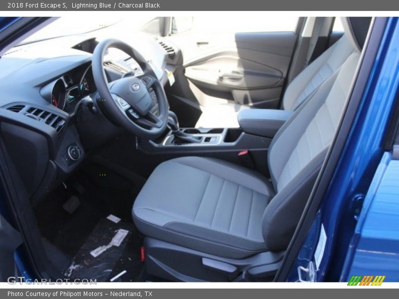 Lightning Blue / Charcoal Black 2018 Ford Escape S