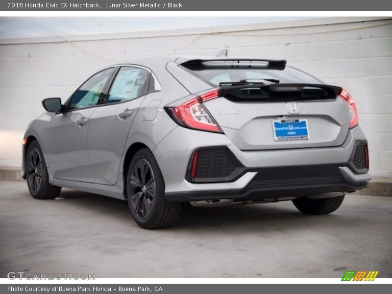 Lunar Silver Metallic / Black 2018 Honda Civic EX Hatchback