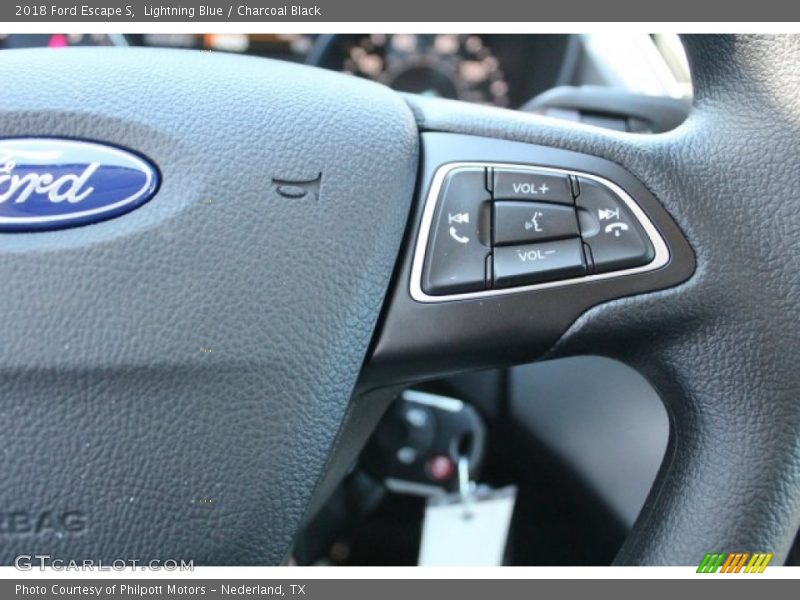 Lightning Blue / Charcoal Black 2018 Ford Escape S
