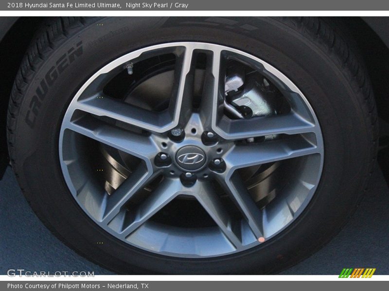 Night Sky Pearl / Gray 2018 Hyundai Santa Fe Limited Ultimate