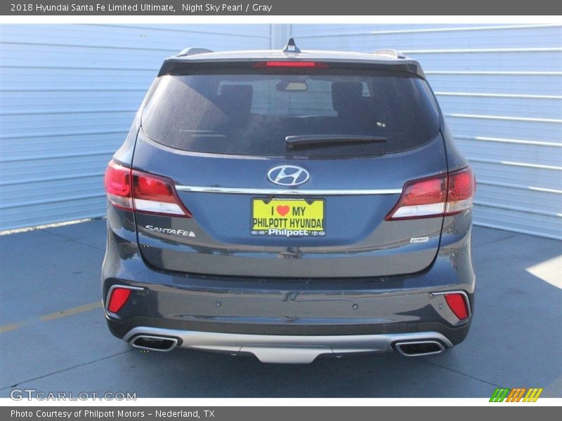 Night Sky Pearl / Gray 2018 Hyundai Santa Fe Limited Ultimate