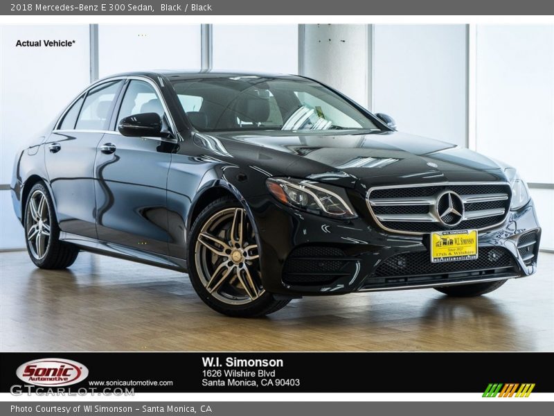 Black / Black 2018 Mercedes-Benz E 300 Sedan