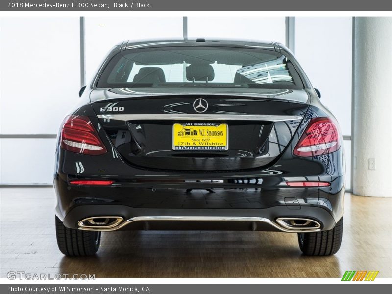 Black / Black 2018 Mercedes-Benz E 300 Sedan