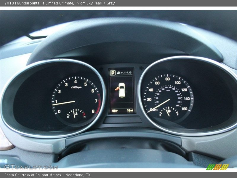 Night Sky Pearl / Gray 2018 Hyundai Santa Fe Limited Ultimate