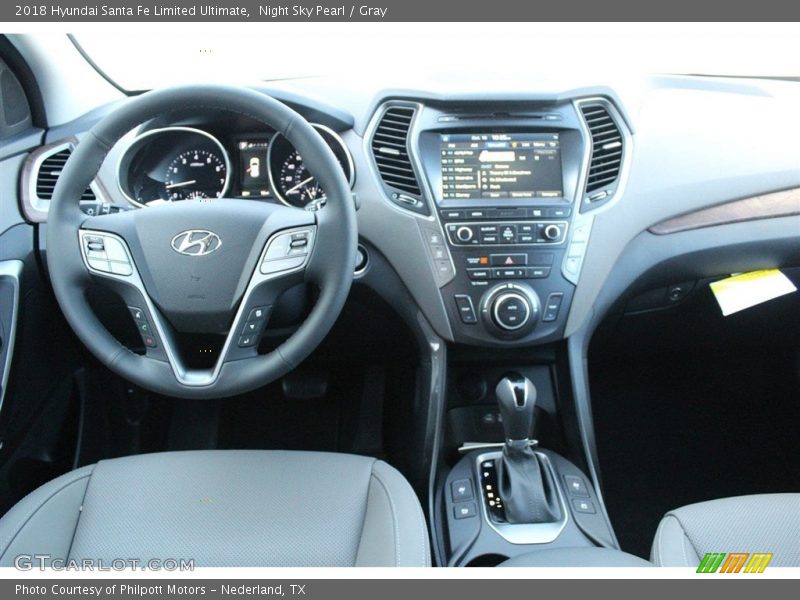 Night Sky Pearl / Gray 2018 Hyundai Santa Fe Limited Ultimate
