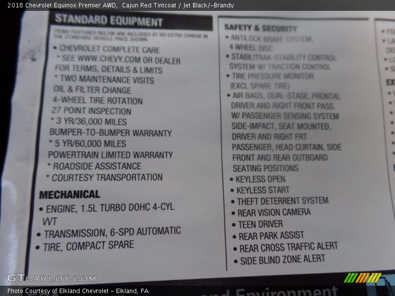 Cajun Red Tintcoat / Jet Black/­Brandy 2018 Chevrolet Equinox Premier AWD