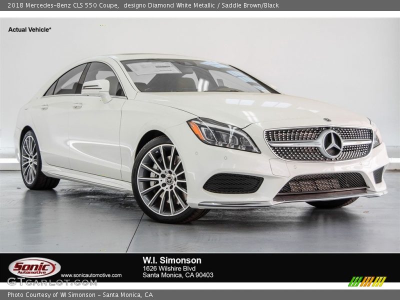 designo Diamond White Metallic / Saddle Brown/Black 2018 Mercedes-Benz CLS 550 Coupe