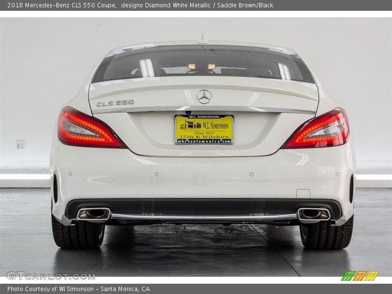 designo Diamond White Metallic / Saddle Brown/Black 2018 Mercedes-Benz CLS 550 Coupe