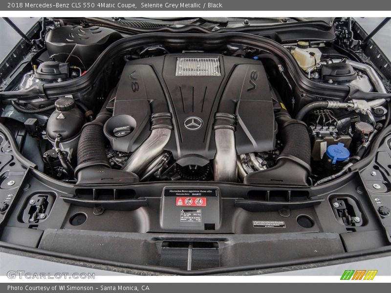 Selenite Grey Metallic / Black 2018 Mercedes-Benz CLS 550 4Matic Coupe