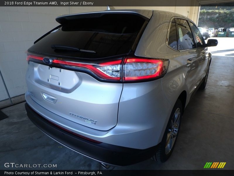 Ingot Silver / Ebony 2018 Ford Edge Titanium AWD